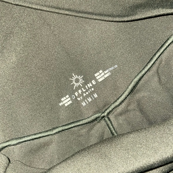 AERIE army green leggings v cut size medium - Picture 2 of 2